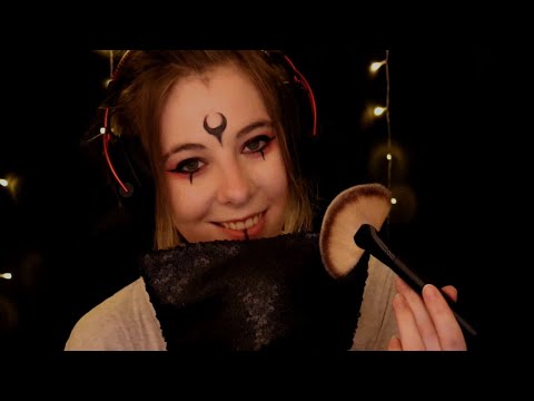 ASMR | gentle brushing, crinkles, ear blowing, breathing - unusual mic cover, blue yeti