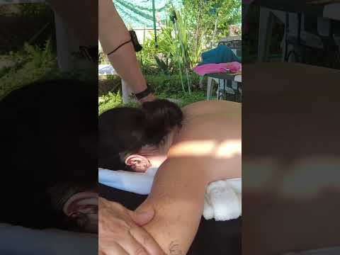 ASMR: Outdoor Full Body Massage with Wooden Tools & Nature Sounds! #asmr #shorts #asmrsleep #massage