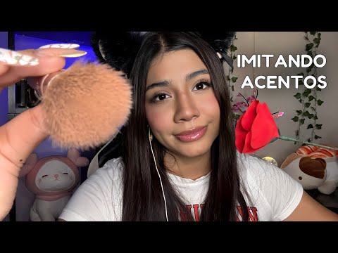 ASMR ESPAÑOL / ASMR  SUAVE  y LENTO + VOZ NORMAL + IMITANDO ACENTOS y B3S0S