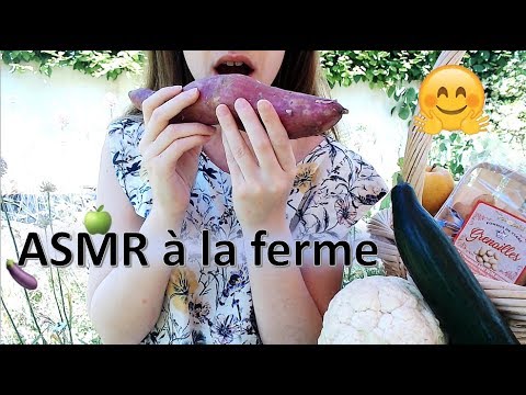 [ASMR français] Vendeuse à la ferme - Roleplay, tapping sur fruits et légume