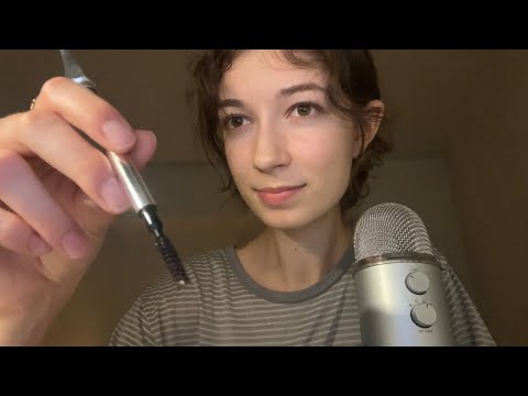 ASMR doing my makeup (soft spoken ramble)