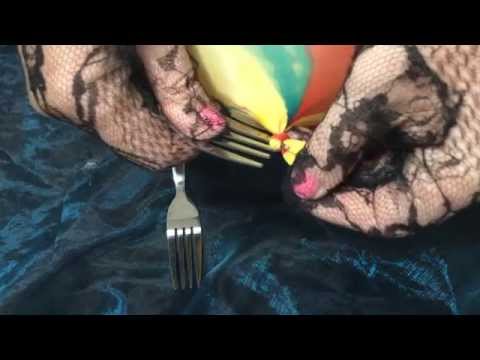 Balloon "fighting"for life ,Lace Gloves [[ASMR]]