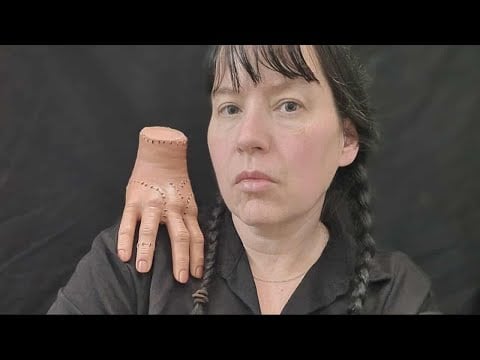 ASMR Wednesday Addams & Thing give you a Haircut      #halloween