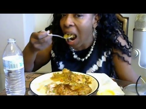 ASMR MUKBANG -EATING SPICY CHINESE FOOD WITH WET MOUTH SOUNDS