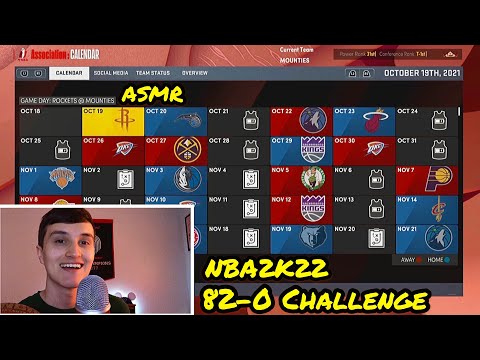 My First Attempt At The 82-0 Challenge…( ASMR ) NBA2K22