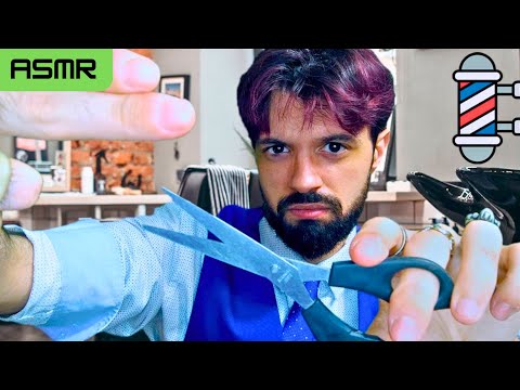 La BARBERÍA de los famosos | ASMR roleplay español. Corte de pelo, haircut asmr
