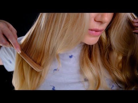 ASMR | Close-up Hair Brushing & Scalp Massage [ personal attention hair play ]