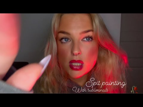 Spit painting asmr- with subliminals to help you get all your desires 🥀