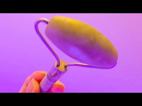 Face Massage💆🏼‍♀️💜(camera touch, no talking, jade roller, brush, lofi) ASMR