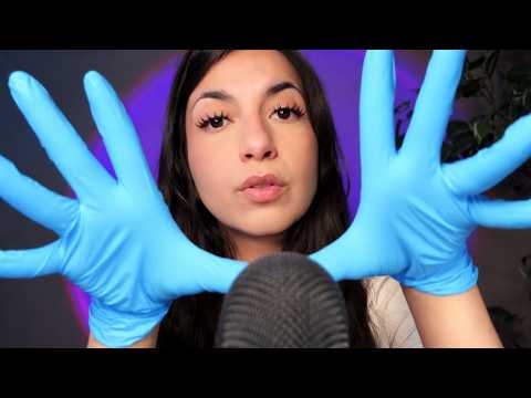 ASMR Satisfying Latex Glove Sounds 🧤 (Face Touching, Mic Tapping)
