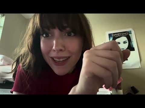 ASMR~ Mean girl does you makeup (gum chewing, tapping, rambling) 