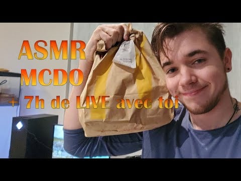 Asmr LIVE fr dégustation Mcdo + 7h de live on drot ensemble !
