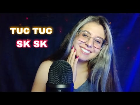 ASMR Sons de boca com sensibilidade muito alta (tuc tuc, sk sk)