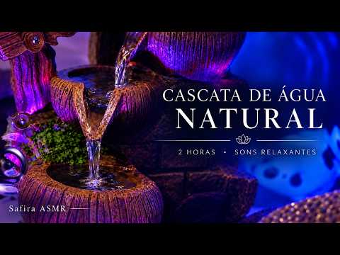 SOM DE CASCATA NATURAL por 2 HORAS | Água Corrente para Relaxar, Dormir e Aliviar o Estresse | ASMR