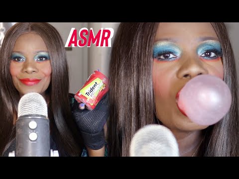 Trident Vibes Sour Patch ASMR Chewing Gum Popping Bubbles