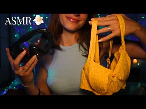 ASMR | Pack With Me For My Trip To Indonesia (Super Tingly Triggers)🌸🌴👙