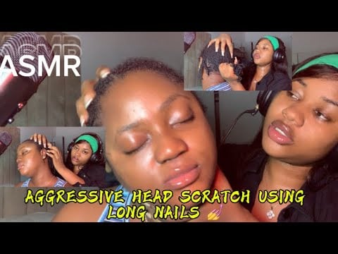 ASMR💫AGGRESSIVE HEAD SCRATCH USING LONG NAILS 💅