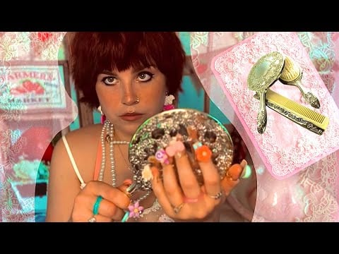 ASMR Autistic: Vintage Personal Attention🎀🪞(hair play, stimming, tapping)