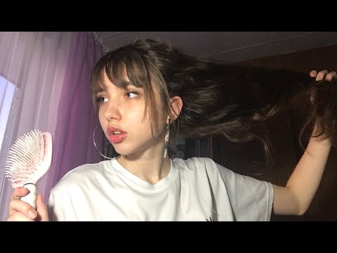 ASMR combing hair and comb sounds 💁🏽‍♀️, as well as spray 💦 АСМР расчёсывание волос 😍