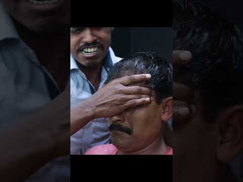 Big Eyes Barber Recived Massage From Strong Wrist Barber ASMR | Neck Cracking #shorts