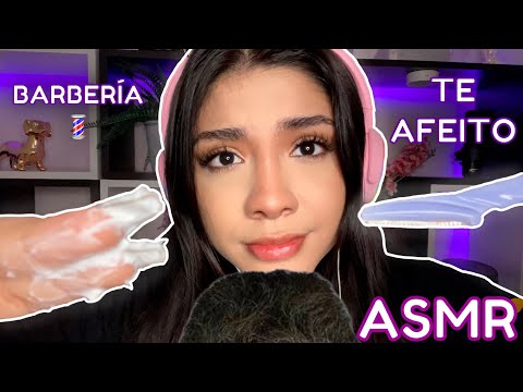 ASMR ESPAÑOL / TE AFEITO Y TE CORTO LA BARBA (roleplay) / BARBERÍA