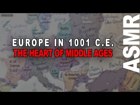 ASMR History: Europe in 1000 C.E. - Heart of Middle Ages (ASMR whispering + map tracing)