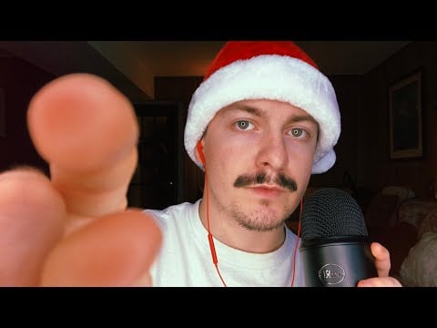 [ASMR] Christmas Trigger Words with Up-Close Plucking, Poking & Swiping | Visual ASMR Triggers | RV