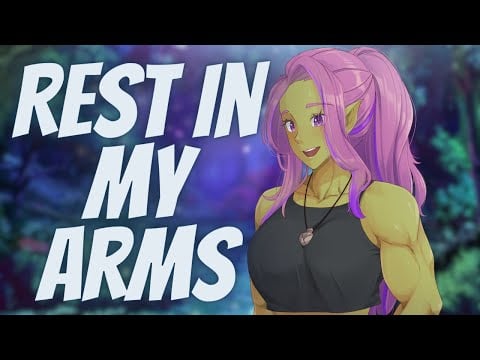 Protective orc girl wants to hold you (F4A) [ASMR] [Binaural] [Hairplay] [Fantasy]