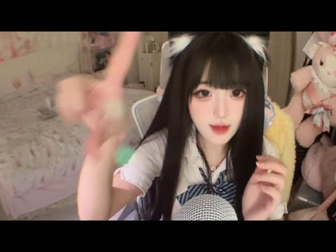 Cosplay Girl ASMR | Long Nails Scratching + Accent Whisper