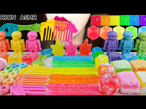 【ASMR】FROZEN LEGO CHOCOLATE,HAIR COMB,MAPLE KANTEN JELLY,FROZEN JELLY MUKBANG 먹방 EATING SOUNDS