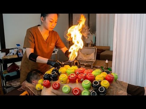 ASMR 🇻🇳 Five Elements Cupping Therapy in Vietnam 😳 Head Massage & Joint Cracking for Deep Relaxation