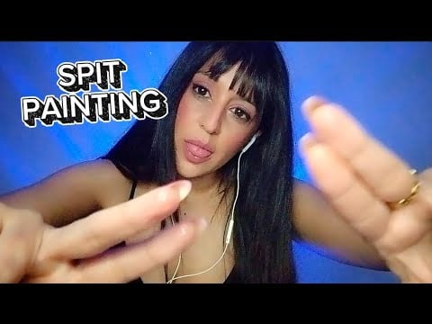 ASMR SPIT PAINTING MUY INTENSO 🤤 Maquillándote para Relajarte (Sonidos Húmedos, Boca, Wet Sounds) 
