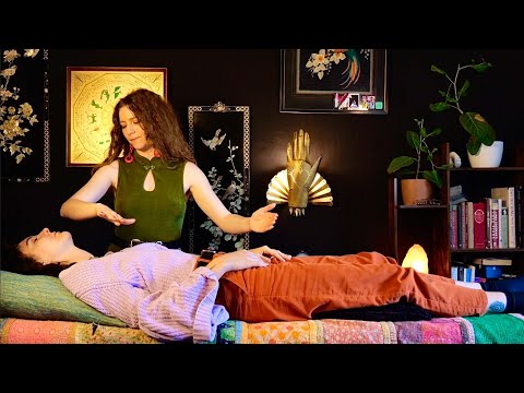 ASMR Reiki | Real Person Energy Healing Session (guided meditation, soft spoken, relaxing music)