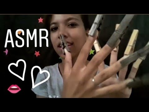 ASMR PARA DAR SONINHO - SONS DE BOCA 👄 E PRENDEDORES DE ROUPAS 😴