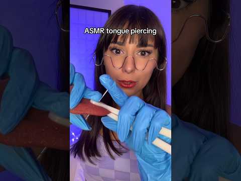 ASMR PIERCING YOUR TONGUE #shorts #shortsvideo #shortsfeed #asmr #piercing