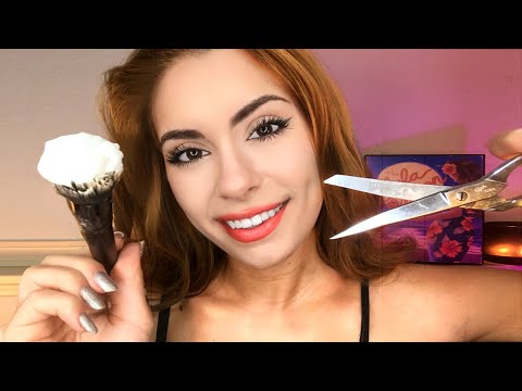 ASMR Men's Only Spa 💈 Mens Haircut, Shave & Facial ~Soft Spoken~