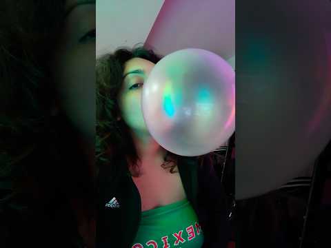 BUBBLE GUM ASMR | blowing QUENCH bubble gum wobbly popping sounds #bubblebum #bubbles