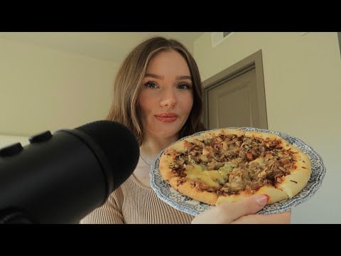 ASMR | Eating BBQ Chicken Pizza