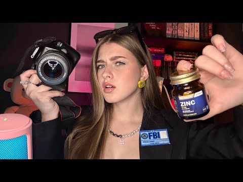 ASMR FBl agent tingles you to sleep •☆• mouth sounds, tapping, hand movements, personal attention