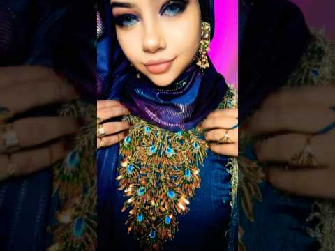 🦚ASMR in my Peacock dress #fypシ゚viral #odlysatisfying