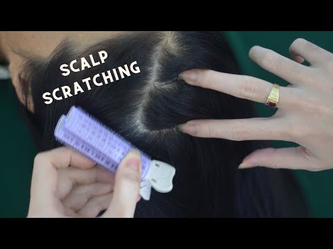 ASMR Tingling Head Scratching Massage, Hair Parting, Hair Play Real Person For Relaxation