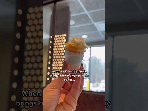 MCDONALD'S MINI ICE CREAM CONES #shorts #viral #mukbang