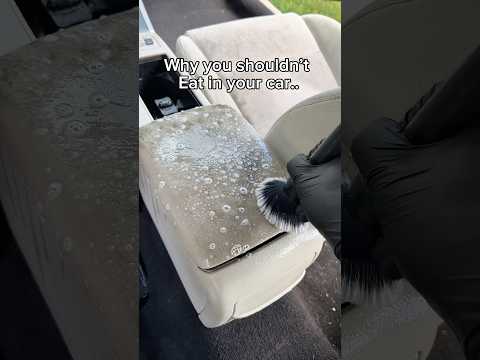 Why you shouldn’t eat in your car..  #automobile #detailing