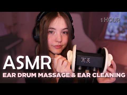 ASMR 🩷 Eardrum Massage 🩷 Intense in-ear tingles!! 🩷 1 Hour