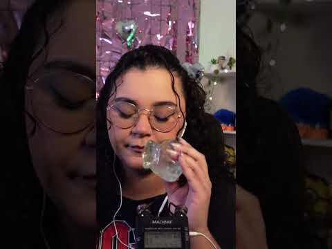 ASMR Tapping no vidro e sons de aguá