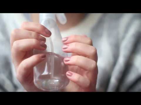 ASMR plastic water spay bottle - binaural sounds: sloshing, tapping, spraying & wet sounds