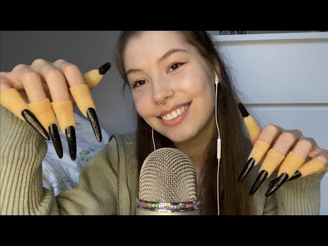 ASMR mic scratching with very long nails (german/deutsch) | emily asmr