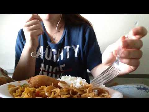 *Exaggerated Eating Sounds* Chinese food Asmr