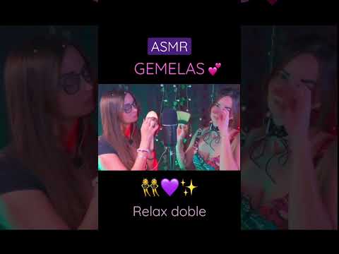 🌙 ASMR GEMELAS TE RELAJAN 👯‍♀️💜| ASMR TWINS | #shorts #short #asmr #gemelas #twins #