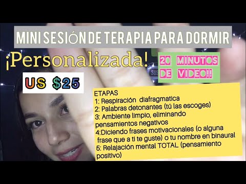 ASMR TERAPIA PERSONALIZADA PARA DORMIR EN ASMR